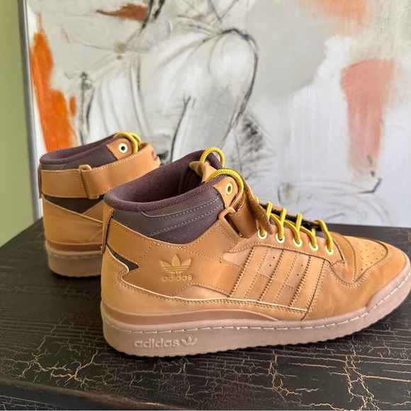 Adidas Originals Forum Mid sneakers in light brown size 11.5 - Picture 7 of 13